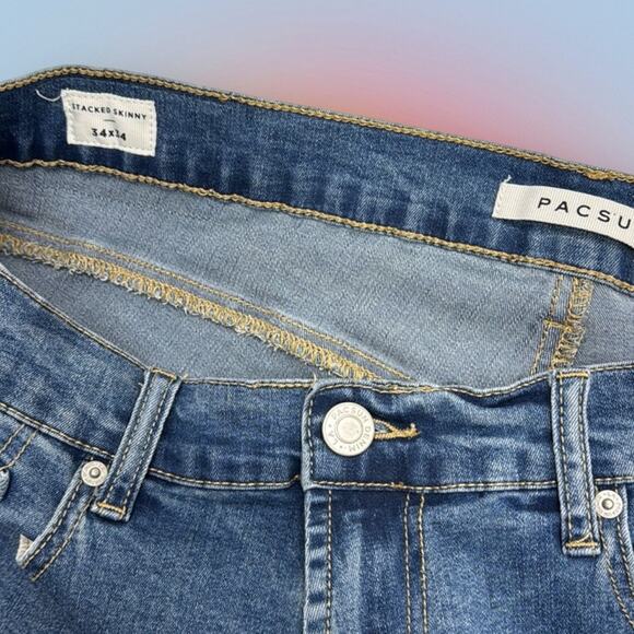 PACSUN Men’s 34 x 34 STACKED SKINNY Blue Jeans - Picture 4 of 4